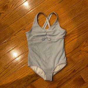 Blue/white swimsuit or dance leotard